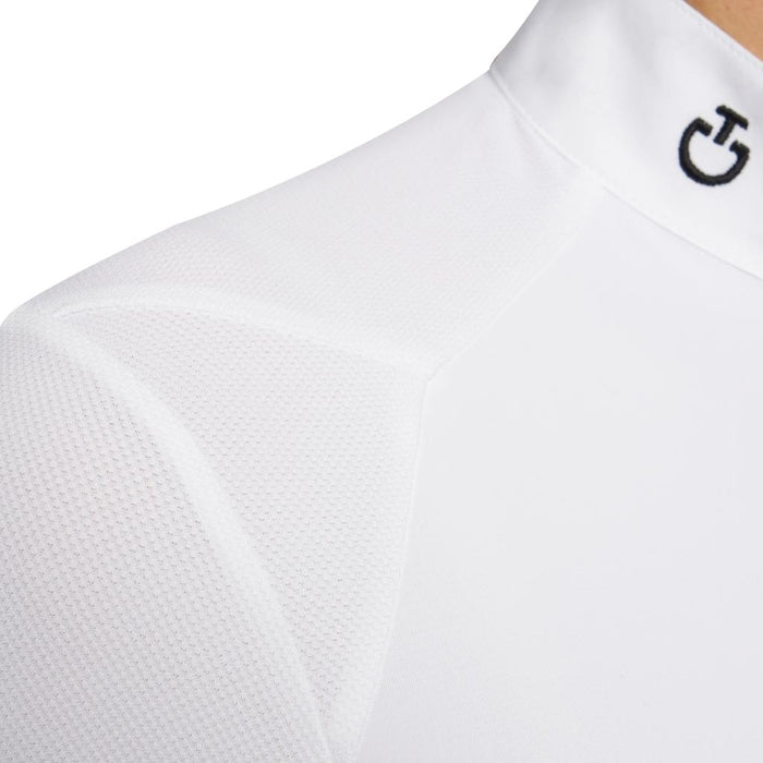 Cavalleria Toscana Mitered Corner Jersey Short Sleeve Zip Competition Shirt