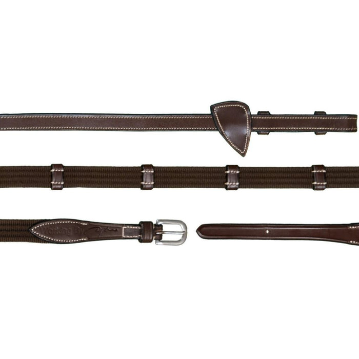 Dyon Working Collection Web Reins 5/8" with 9 Leather Stops