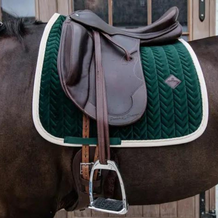 Kentucky Horsewear Saddle Pad Velvet Contrast Dressage