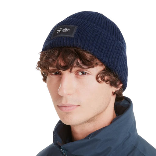 Horse Pilot Rider Beanie Navy