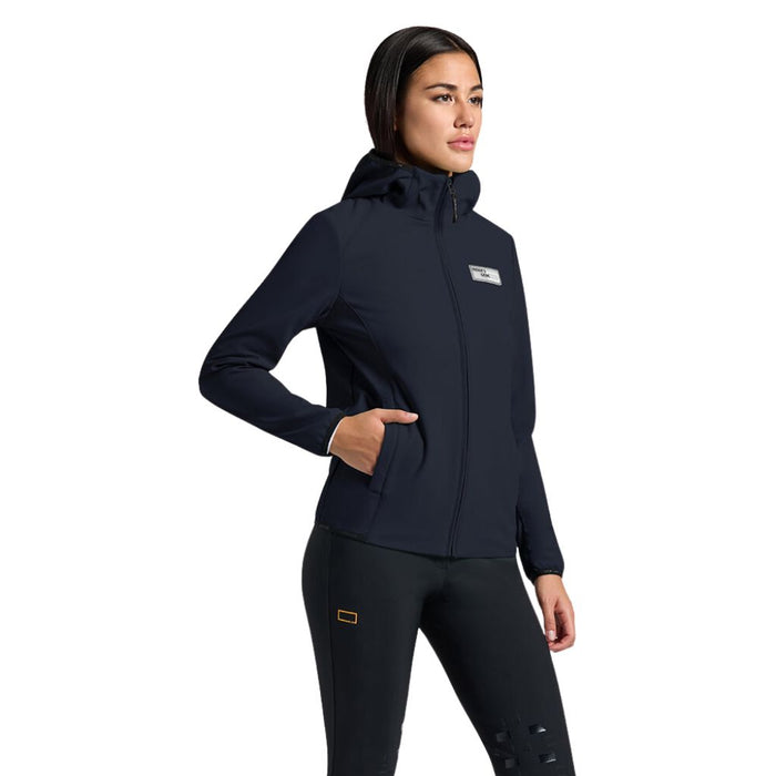 RG Bonded Jaquard Jersey Hooded Softshell Navy Front