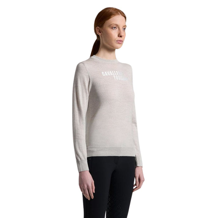 Cavalleria Toscana Crew Neck Sweater Stone Grey