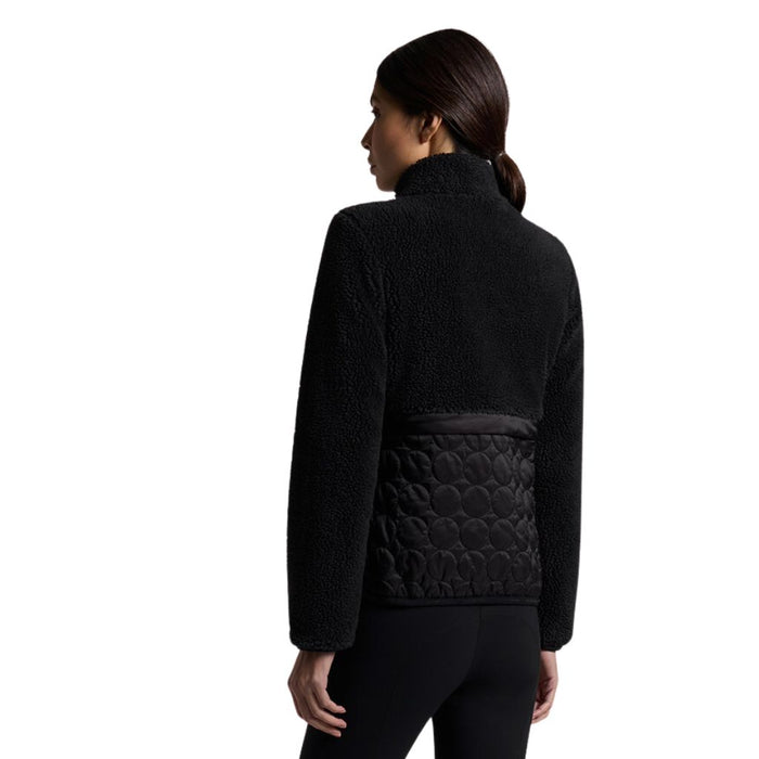 Cavalleria Toscana Teddy Bear Fleece and Nylon Zip up Jacket Black Back