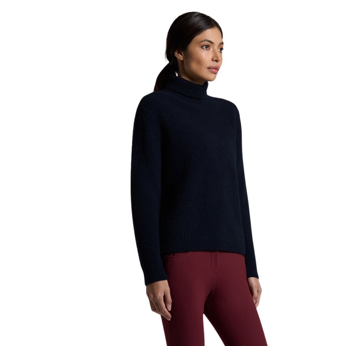 Cavalleria Toscana Pure Wool Turtleneck Sweater Navy Front
