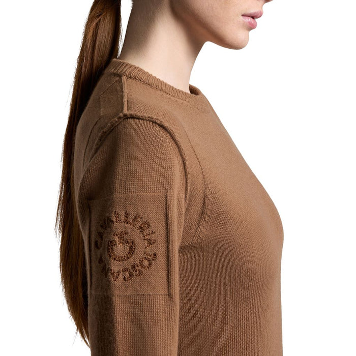 Cavalleria Toscana Pure Wool Turtleneck Sweater Camel Logo