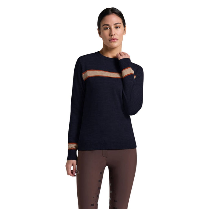 RG Wool Blend Crew Neck Sweater Navy Front