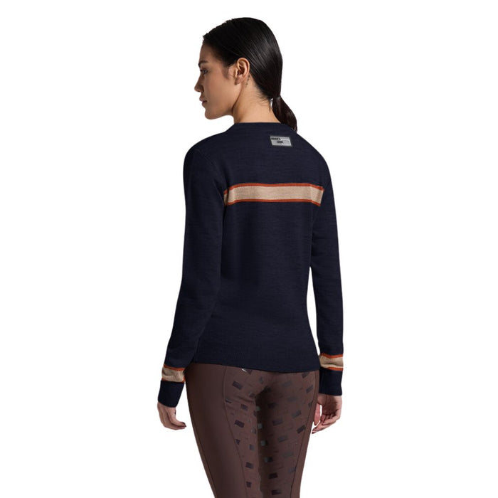 RG Wool Blend Crew Neck Sweater Navy Back