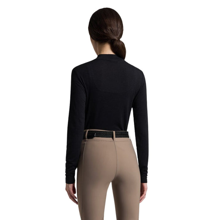 Cavalleria Toscana Wool Long Sleeve Performance Shirt Black Back