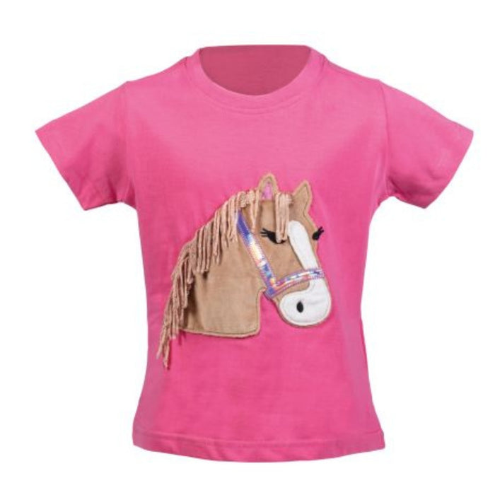 HKM Lola Fluffy Kids Horse Print Short Sleeve Tee