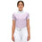 Cavalleria Toscana Lightweight Pique Short Sleeve Zip Competition Polo In Pale Mauve