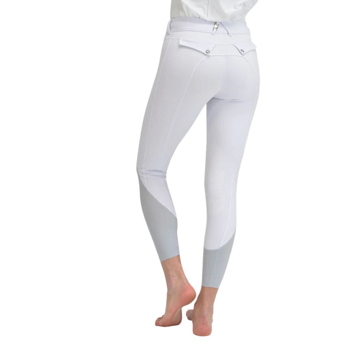 For Horses Emma Knee Grip Breeches - White back
