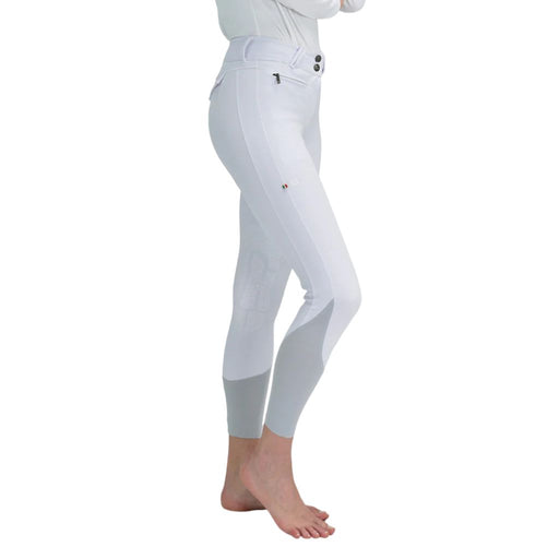 For Horses Emma Knee Grip Breeches - White
