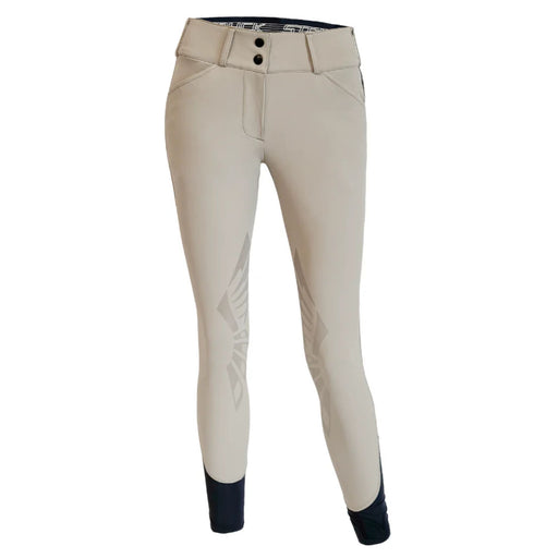 Beige riding pants on hite background