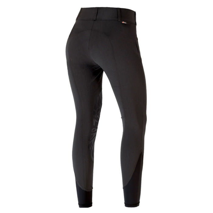 Black riding pants on a white background