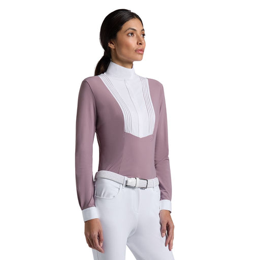 Cavalleria Toscana American Long Sleeve Competition Shirt - Grape Shake Front