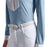 Cavalleria Toscana Perforated Long Sleeve Competition Shirt With Bib - Blue Fog