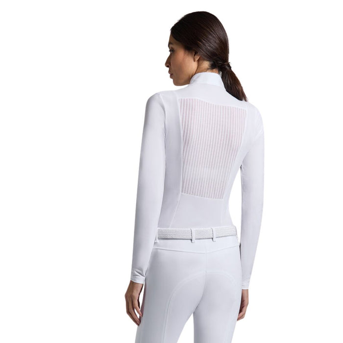 Cavalleria Toscana Warm Jersey With Jacquard Insert Long Sleeve Shirt White back