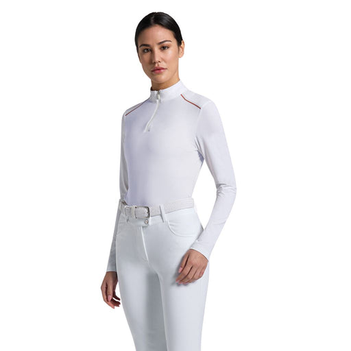 RG Long Sleeve Jersey With Perforated Insert Competition Shirt White Front