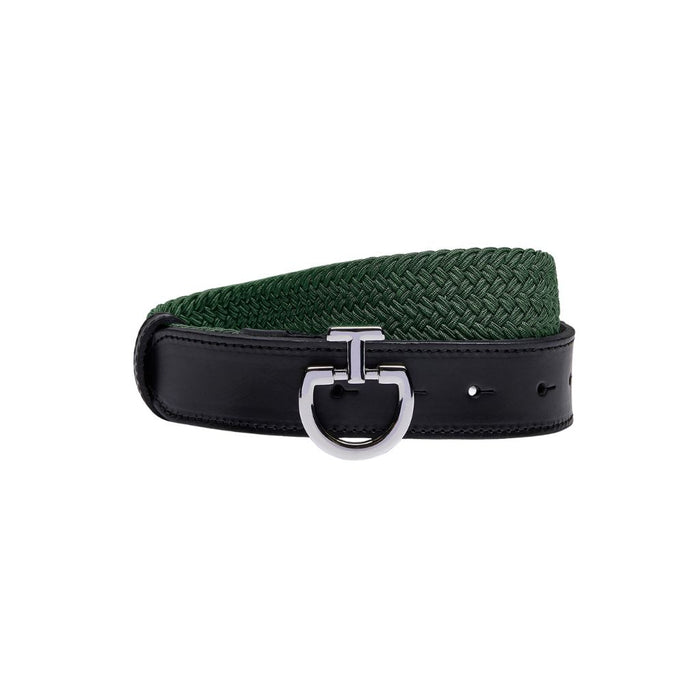 Cavalleria Toscana Women's Elastic Belt With CT Clasp - Jungle Green