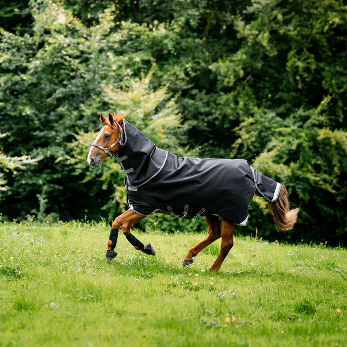 Rambo 1680D Plus Turnout with Vari-Layer 250g by Horseware Ireland Black Grey