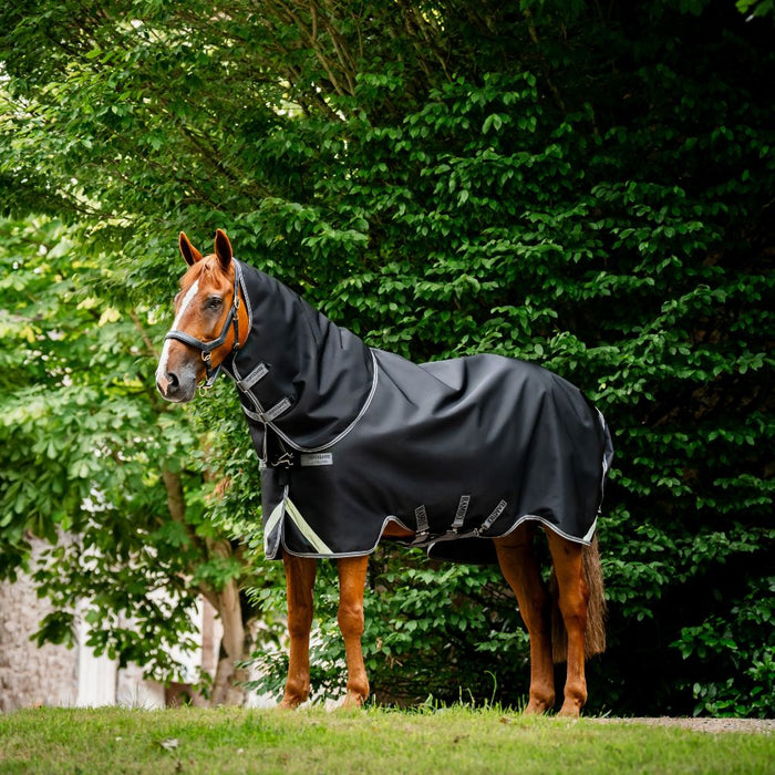 Rambo 1680D Plus Turnout with Vari-Layer 250g by Horseware Ireland Black Grey