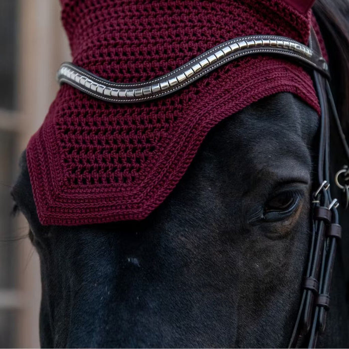 Kentucky Horsewear Fly Veil Wellington Soundless - Large Bordeaux
