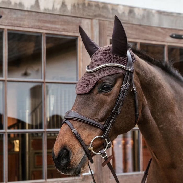 Kentucky Horsewear Fly Veil Wellington Soundless - Large Brown