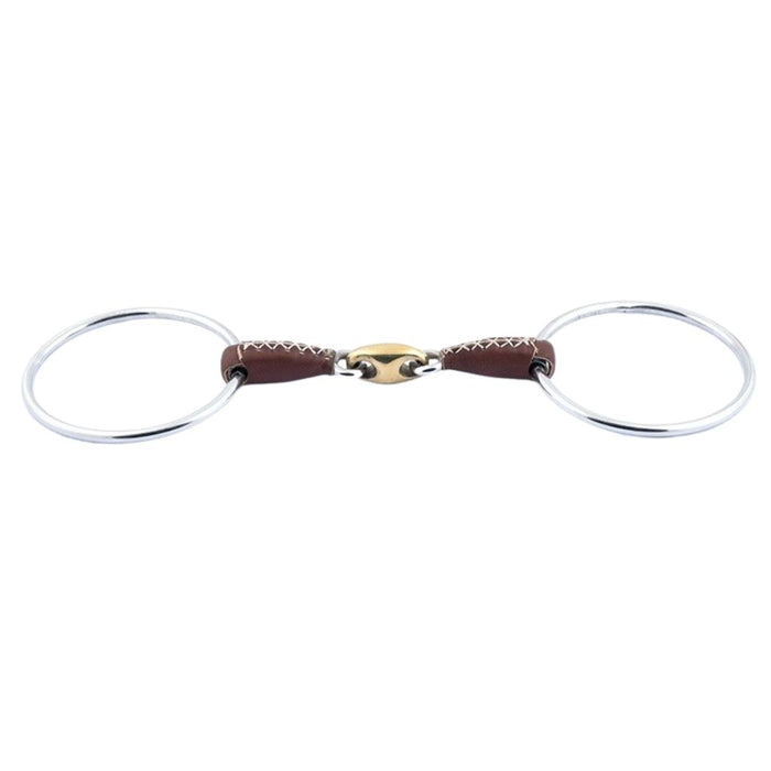 Jump' In French Mouth Leather Covered Bit 90mm Rings