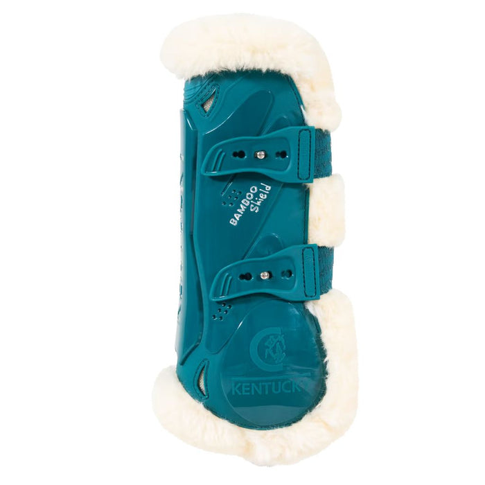 Kentucky Horsewear Vegan Sheepskin Bamboo Elastic Tendon Boots Emerald