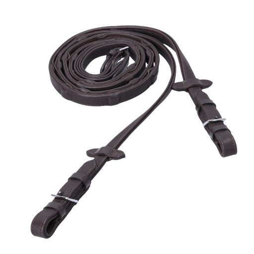 Schockemohle Dura Soft Leather Reins with Inside Rubber Grip & Buckle Ends