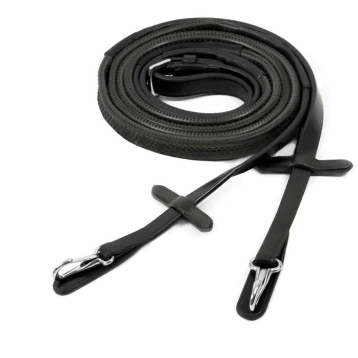 Schockemohle Neo Rubber Reins With Clips Black