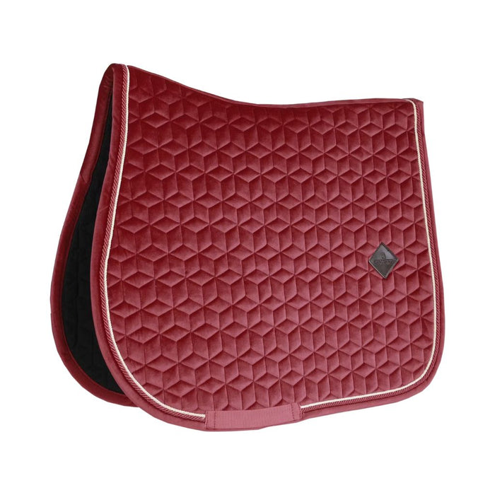 Kentucky Horsewear Saddle Pad Velvet Jumping Bordeaux
