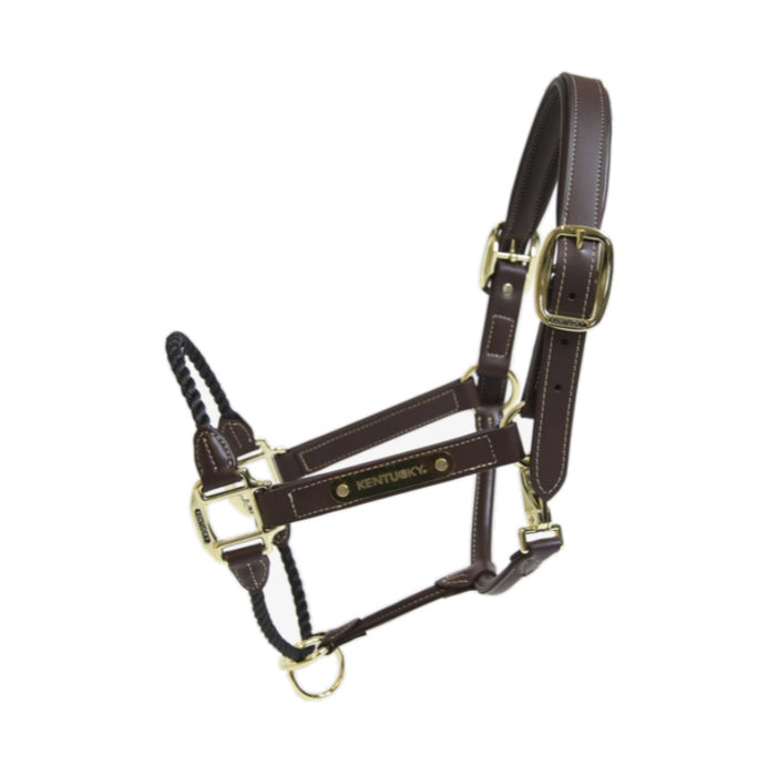 Kentucky Horsewear Synthetic Leather Halter with Rope Nose
