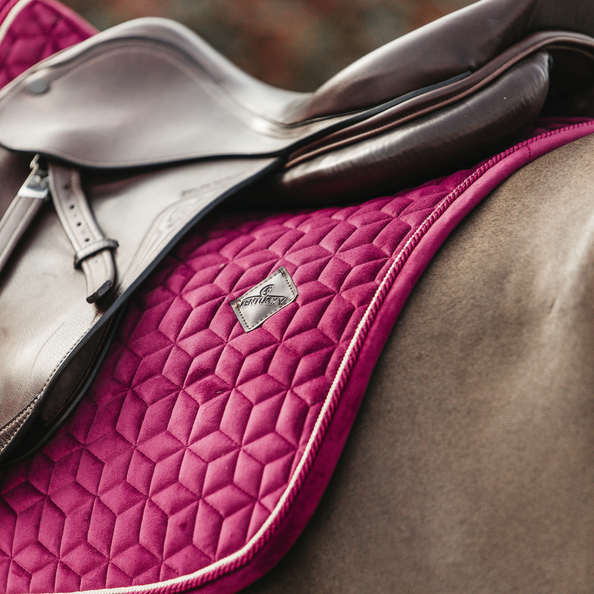 Kentucky Horsewear Saddle Pad Velvet Jumping FUSCHIA