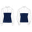 EGO7 Mesh Top Long Sleeve Show Shirt - Navy/White
