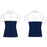 EGO7 Mesh Top Short Sleeve Show Shirt - Navy/White