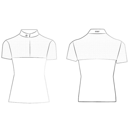 EGO7 Mesh Top Short Sleeve Show Shirt - White/White