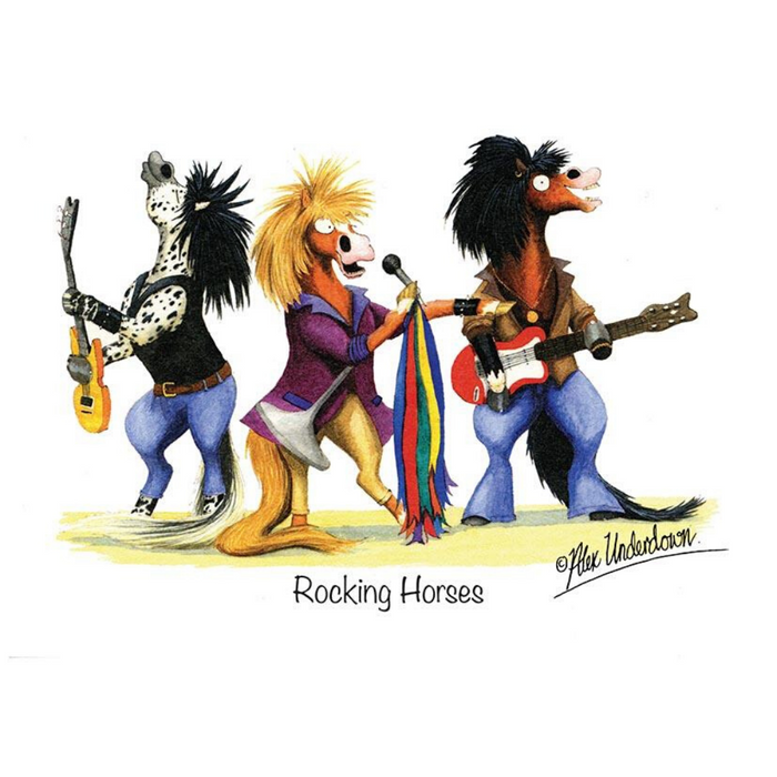 Rocking Horses Greeting Card by Alex Underdown