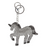Rhinestone Unicorn Key Chain - Silver/Black