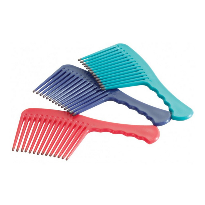 Plastic Mane & Tail Comb with Handle - Assorted