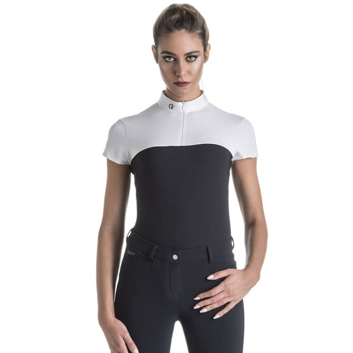 EGO7 Mesh Top Short Sleeve Show Shirt - Black/White