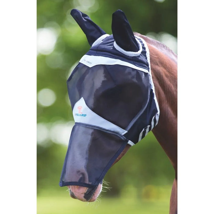 Shires Fly Mask with Ears and Attached Nose