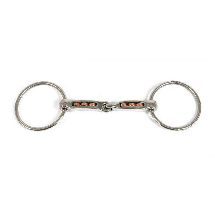 Metalab Magic System Bit with Copper Roller Loose Ring Snaffle
