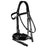 Dyon Working Collection Patent Large Crank Noseband Bridle with Flash black