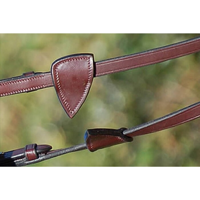 Dyon Hunter Soft Leather Reins with Stops 5/8" New English Collection stopper