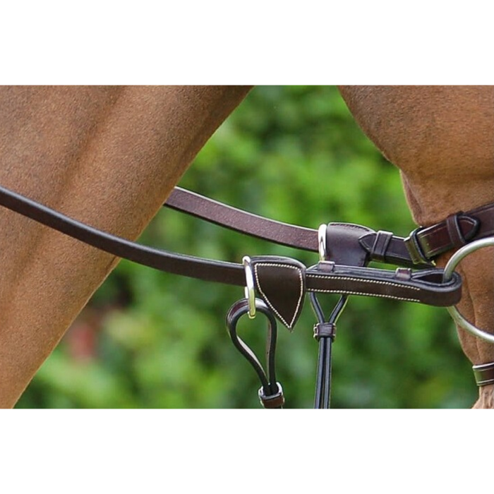 Dyon Working Collection Rubber Reins 5/8" leather detail