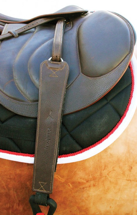 Freejump Stirrup Leather Single Strap Pro Grip on saddle