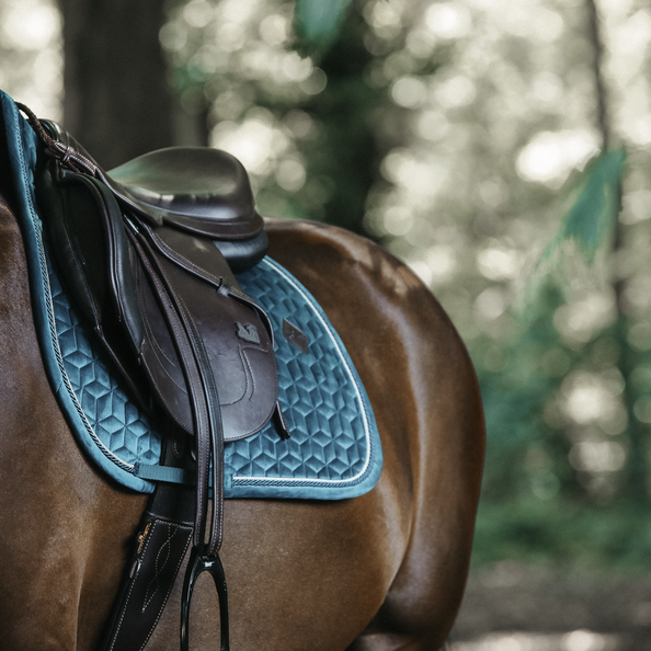 Kentucky Horsewear Saddle Pad Velvet Jumping Emerald